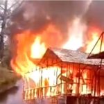 आकाशीय बिजली गिरने से रेस्टोरेंट में लगी आग