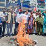 महानगर कांग्रेस ने फूंका भाजपा सरकार का पुतला